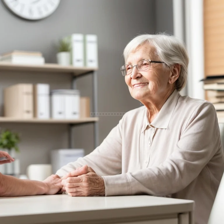 親切な弁護士が高齢者を支援しているイメージ