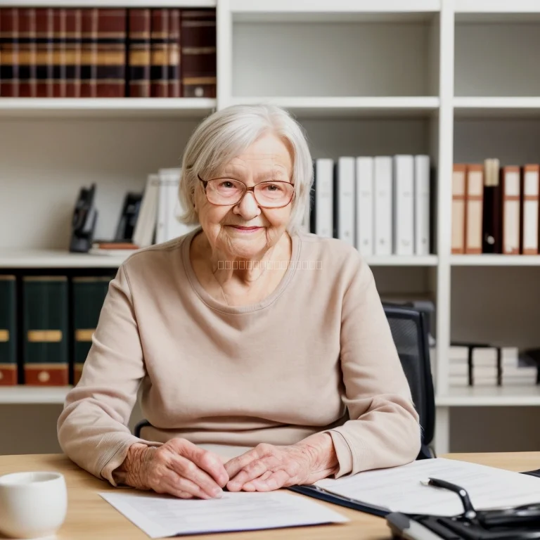 高齢者と法律相談の様子